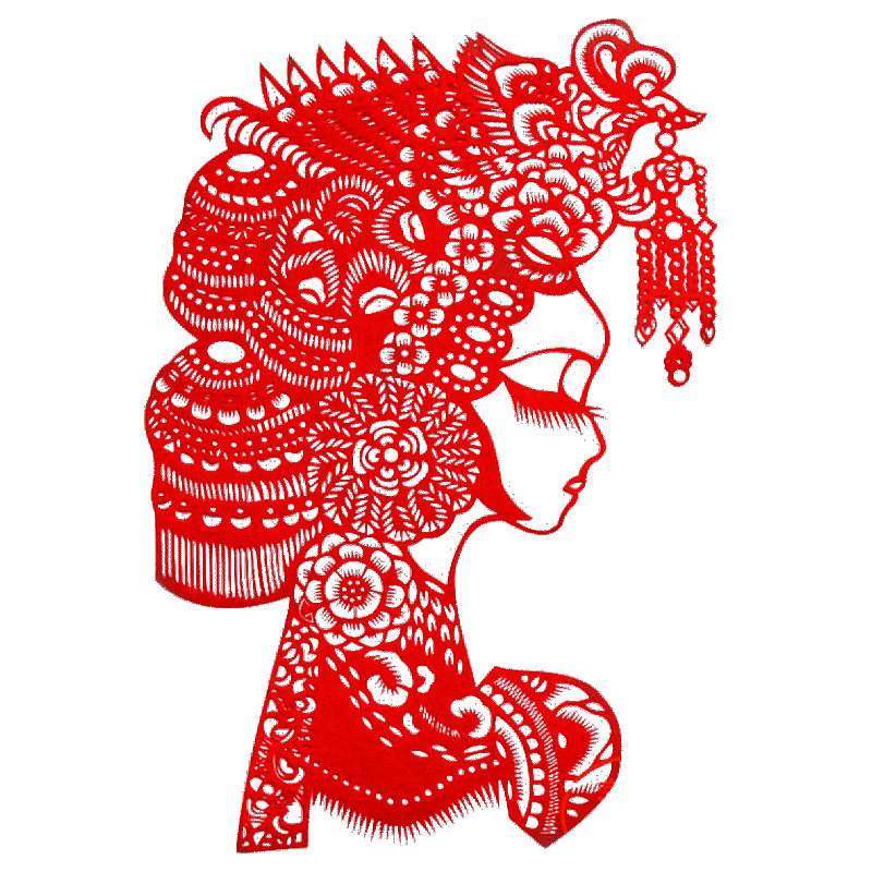 中国特色蔚县剪纸精细窗花作品脸谱国粹崔莺莺出国留学礼品送老外