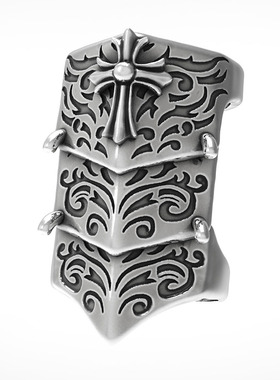 戒指欧洲盔甲纯银哥特男骑士