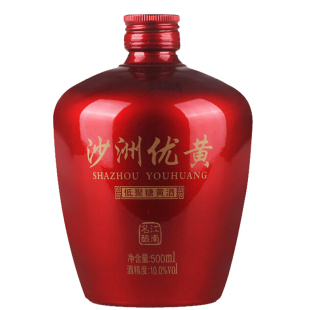沙洲优黄酒低聚糖半干型五星500ml沙优六年陈小红坛整箱装6坛一箱