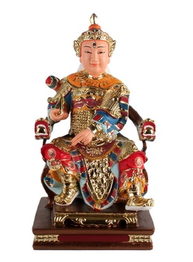 居家保平安三眼马王爷神像摆件