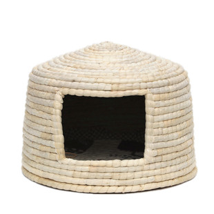 四季猫窝狗窝 冬天保暖宠物草窝 手工草编宠物窝 日式猫咪窝 包邮