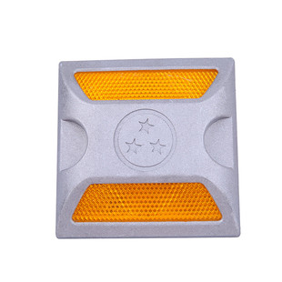 反光铸铝道钉单双面反光塑料道钉突起路标公路减速指引路标轮廓标