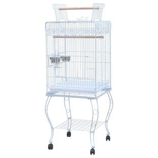 粤迪 鸟笼大号豪华鹦鹉笼子灰折衷鹩哥八哥金属繁殖玄凤用品705