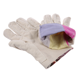 帆布手套劳保加厚双层耐磨电焊焊工搬运机械工作工地搬运防护厂家