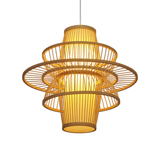 日式吊灯商业餐厅灯具榻榻米茶室火锅店过道卧室竹编国风竹艺灯饰