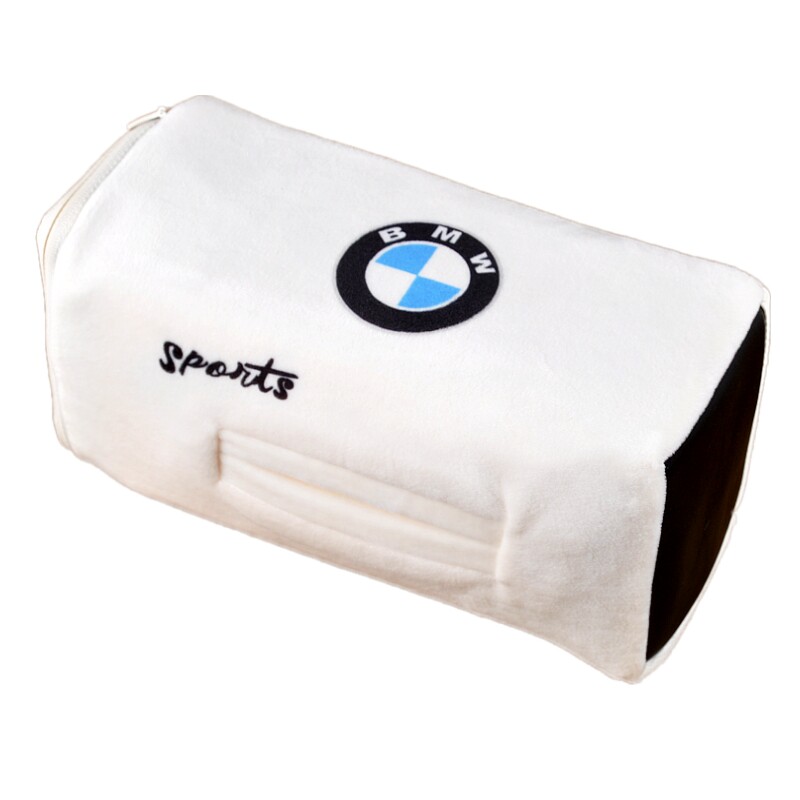 新款原创车标LOGO车用纸巾盒 创意汽车天窗挂式遮阳板车载抽纸盒