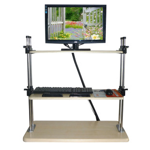 升降电脑桌站立式办公桌电动升降移动式电脑桌站坐躺座舱悬浮支架