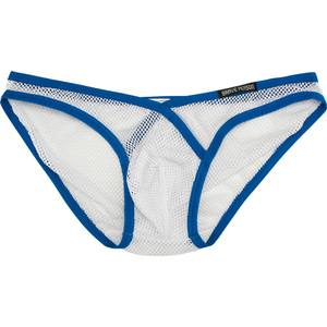 无畏船长 超低腰透明网眼短裤 弹力U凸小囊袋塑身潮男士三角内裤