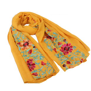 棉麻刺绣花围巾民族风大披肩围巾两用女丽江旅行空调防晒春夏秋季