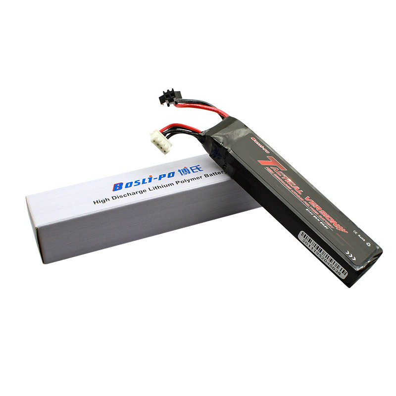 正品博氏电动玩具专用大容量充电锂电池7.4V11.1V水弹软弹枪电池