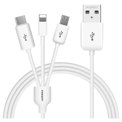 品胜三合一手机数据线一拖三车载