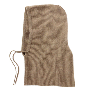 SUCHU素雏 出口秋冬厚款多功能针织山羊绒连帽子抽条脖套保暖男女