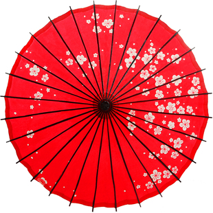手工红色樱花油纸伞古典江南防雨实用工艺舞蹈道具小桐油伞装饰伞