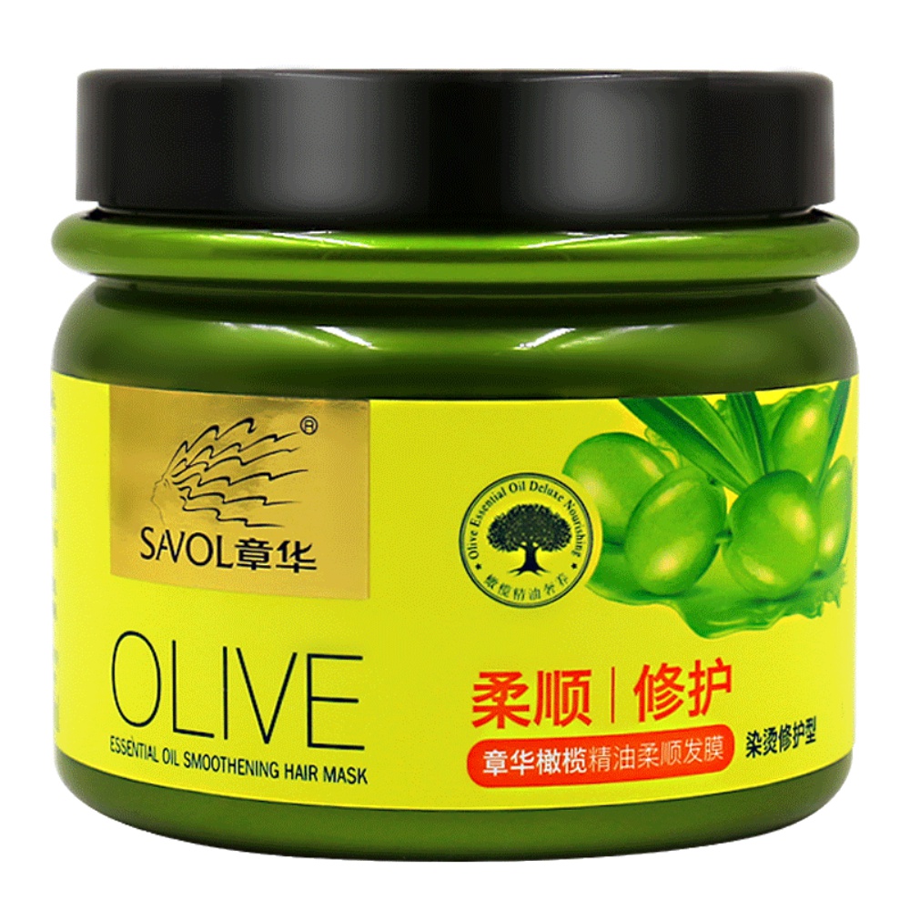 章华橄榄精油柔顺发膜免蒸倒膜焗油膏染烫干枯毛躁头发护理护发素