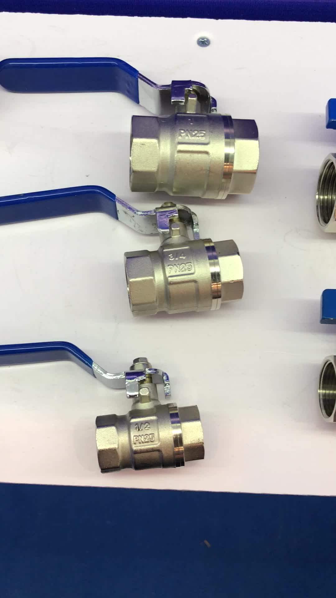 S1502 30 High Quality Bsp Threaded Brass Ball 1 Inch Butterfly Ball