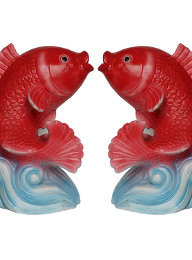 欧式风鲤鱼流水喷泉雕塑艺术品