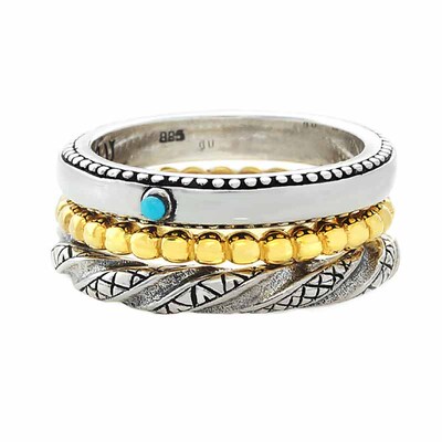 925银细款组合小戒指