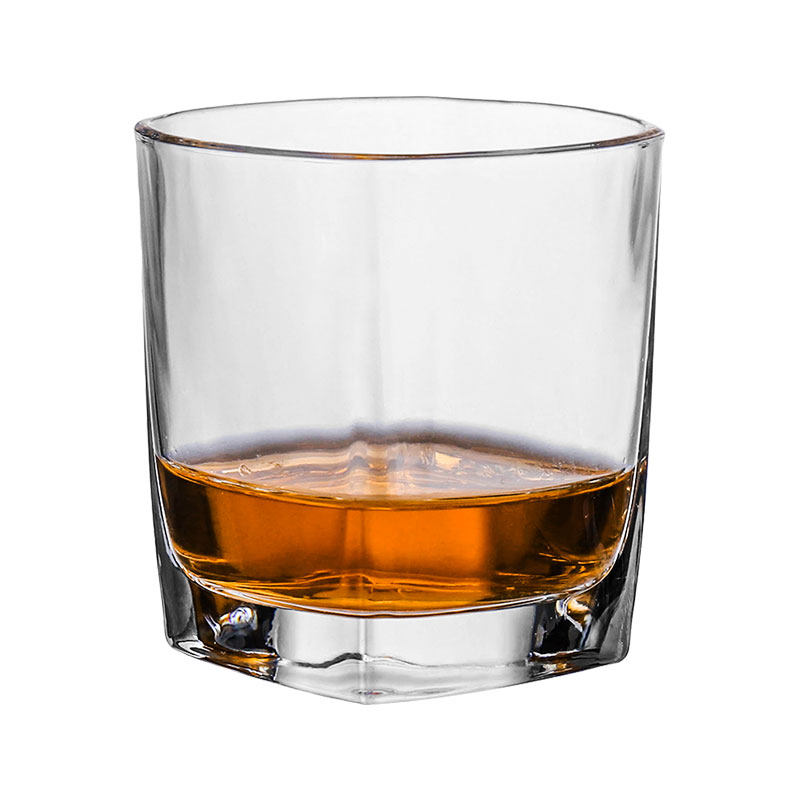 钢化加厚玻璃杯 透明水杯子威士忌杯啤酒杯创意茶杯KTV四方杯套装