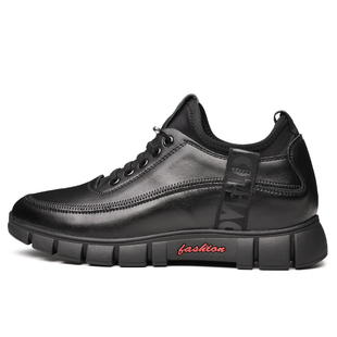 冬季隐形内增高休闲皮鞋10cm8男士增高鞋运动鞋潮流板鞋厚底百搭