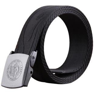 战术鸟(龙纹)国潮古风腰带 无铁皮带男帆布非磁防金属过敏裤带