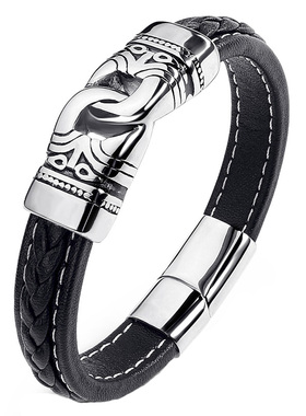 欧美霸气拳套皮绳手链健身皮质