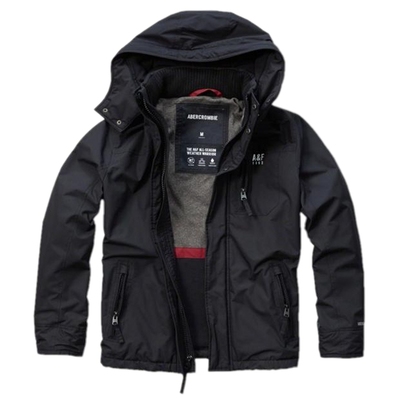 af内抓绒加厚连帽时尚防水夹克