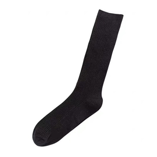 清仓 金岔子日韩复古多款糖果色针织竖条纹坑条中筒高帮堆堆袜女