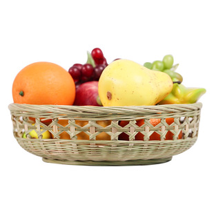 馒头筐家用放馍篮厨房竹编馍馍筐水果蔬菜筐子放饼囊包子用的篮子