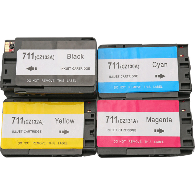 彩格适用惠普HP711墨盒T120 T520 T530绘图仪打印机711B墨水盒CZ133A黑色彩色HP T120 T520 T530墨水盒