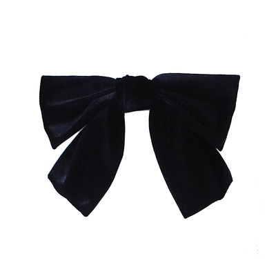 物集纯黑色发夹哥特丝绒蝴蝶结