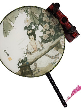 一把中国风古典富贵牡丹扇子舞
