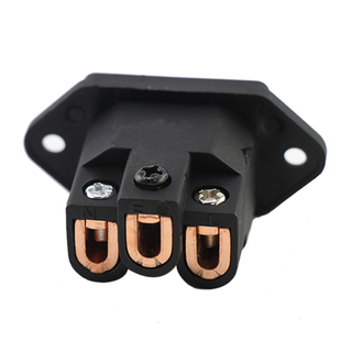 古河纯紫铜镀金佬机尾座HIFI音响功放CD机尾插座AC电源尾座免焊接