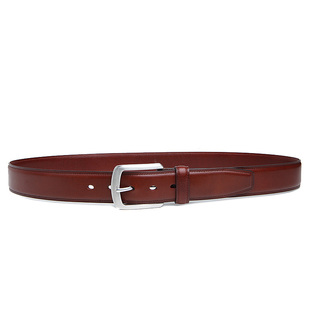 蓝皮具男式休闲商务真皮带男士纯牛皮腰带车线裤带钢头针扣粗3.8