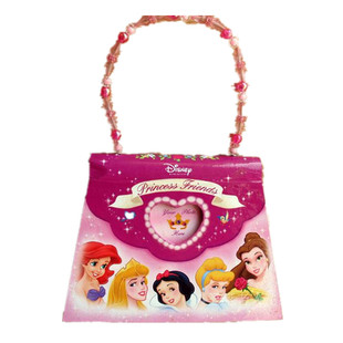 儿童日记本卡通公主 珠链手提 线圈彩页笔记本女孩六一生日礼物