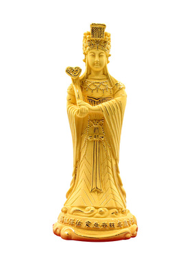 绒沙金天上圣母保平安妈祖神像