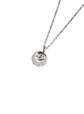 s925锆石日韩女甜美学生心动项链