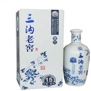 三沟白酒 三沟老窖雪兰15年窖龄38度整箱6瓶×500mL浓香型纯粮酒