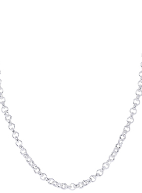 纯银加长款圆圈时尚风饰品毛衣链