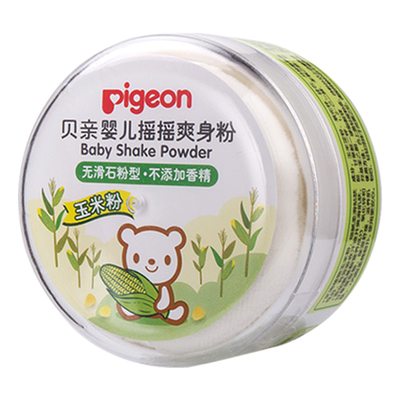 贝亲爽身粉不含滑石粉附赠粉扑