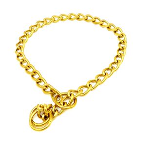 纯铜P链颈链 狗狗项圈宠物脖套项马犬金毛杜宾中大型犬狗链子