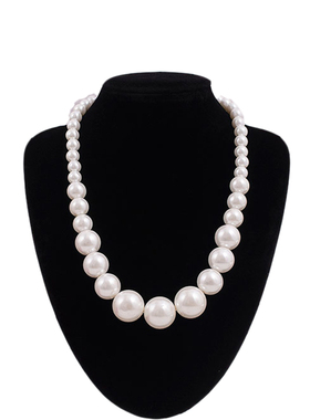 小香风大珍珠女士叠戴旗袍脖颈链