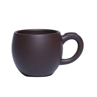 紫砂杯带把主人杯品茗杯功夫茶杯纯手工紫泥喝茶单杯宜兴小杯子