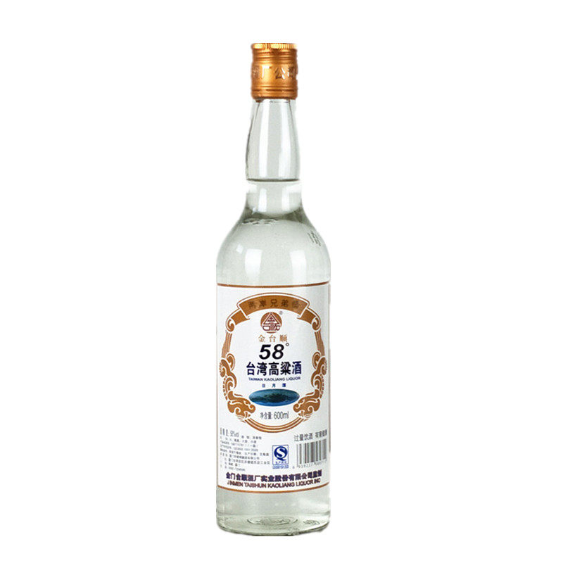 金台顺台湾高粱酒兄弟情浓香型纯粮白酒58度600ml*6瓶整箱装包邮