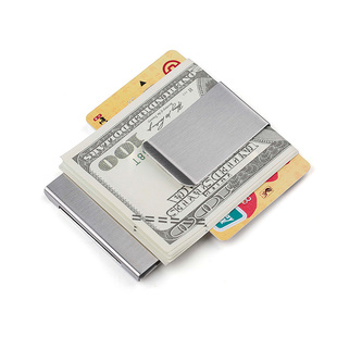 DUER欧美双面零钱钞票夹金属男士钱夹钱包女式大钞夹票据小夹子