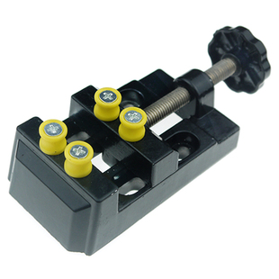 启牛迷你台虎钳吸盘式小型台钳桌虎钳模型台钳核雕微雕夹床台钳