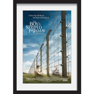 二战经典电影海报挂画 穿条纹睡衣的男孩 德国战争墙壁有框装饰画