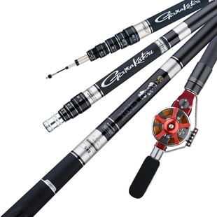 达瓦圣尊5定位中通竿内走线鱼竿超轻超硬19调中通鱼竿长节台钓竿