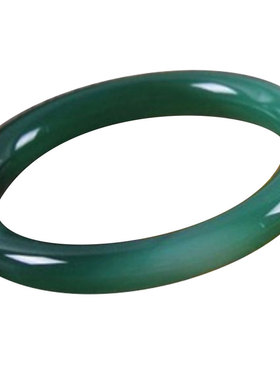 天然巴西绿玛瑙圆条饰品手镯