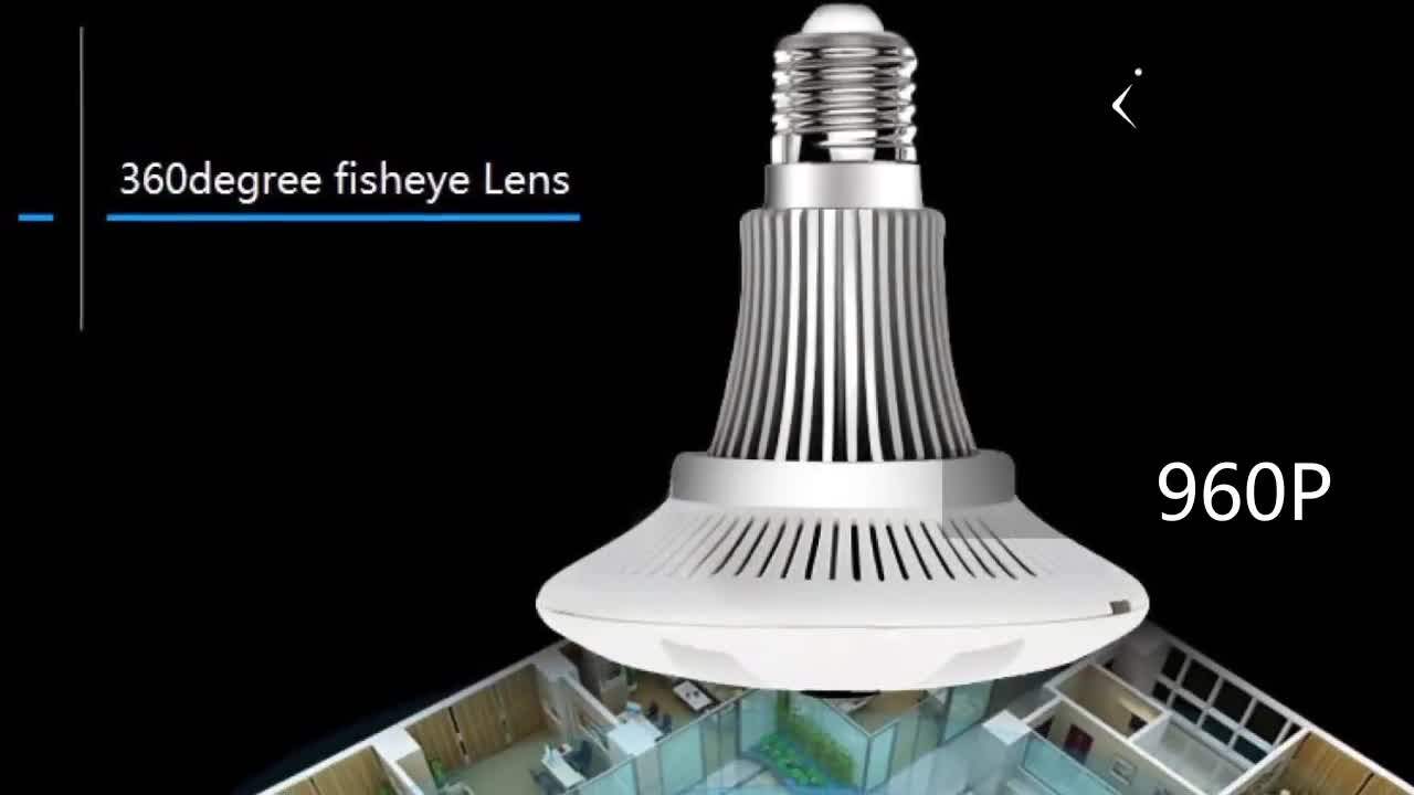 Smart Led Bulb Light Home Security Suverillance 960p Hd Wireless Wifi