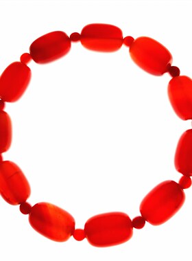 本命年天然红玛瑙手链